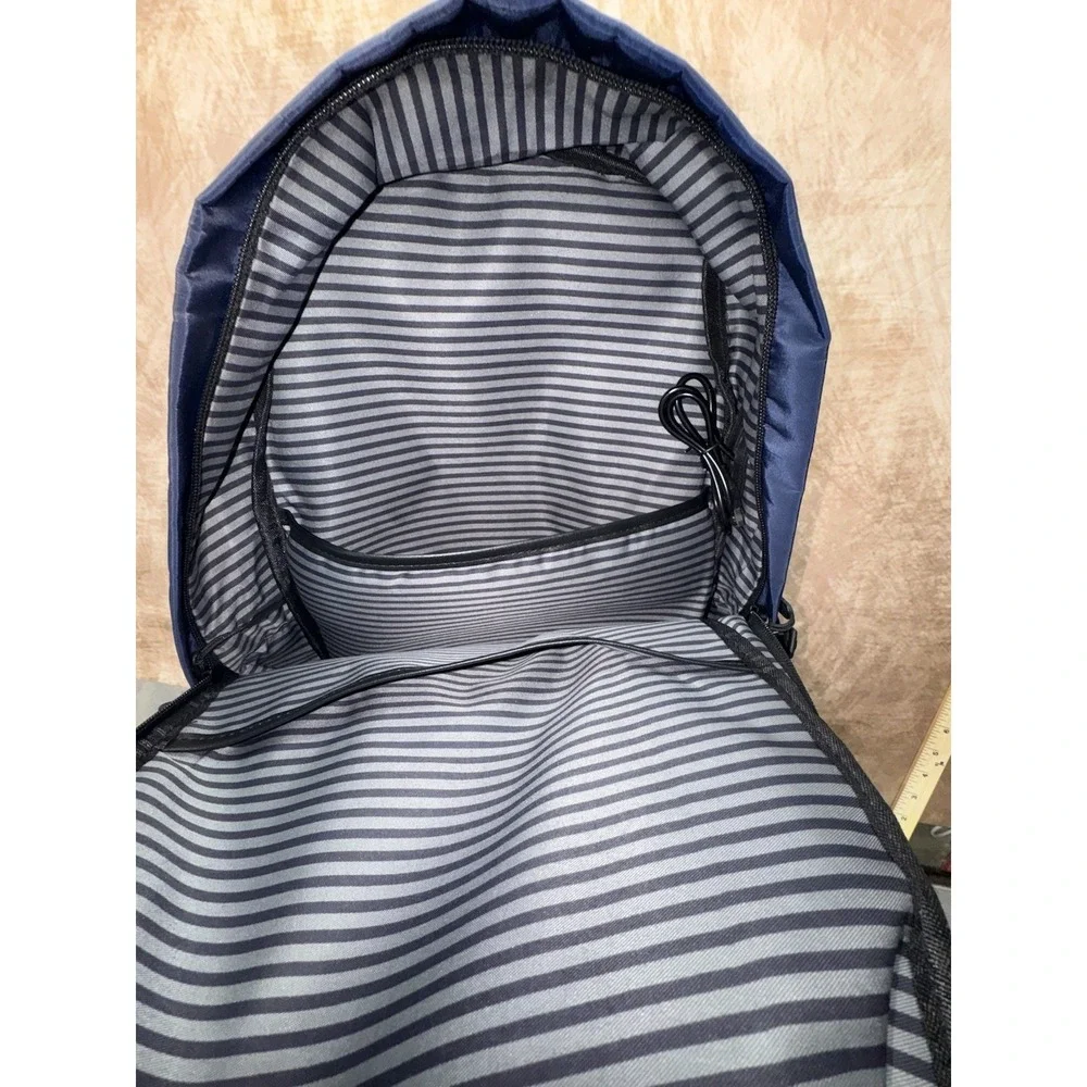 Business Laptop Bag Travel School Backpack Book Bag With Usb Navy Blue NWT